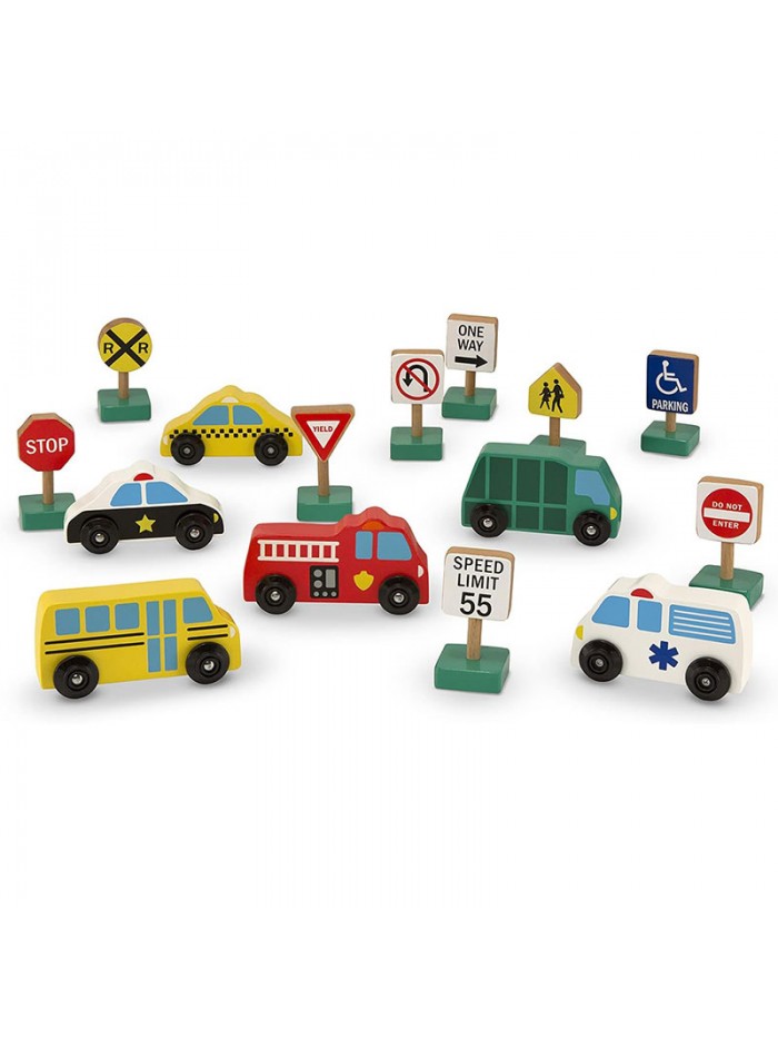 wooden vehicle&traffic signs