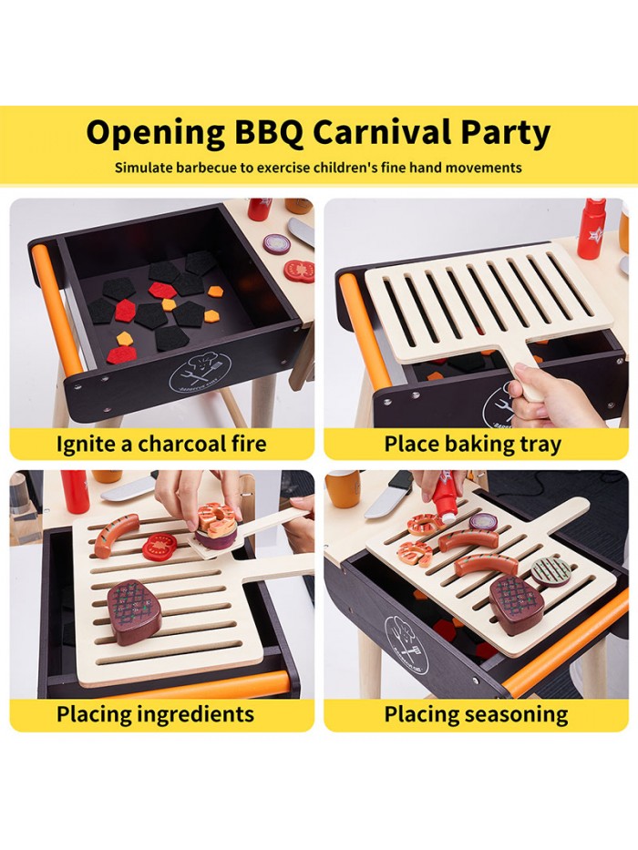 wooden pretend grill toy