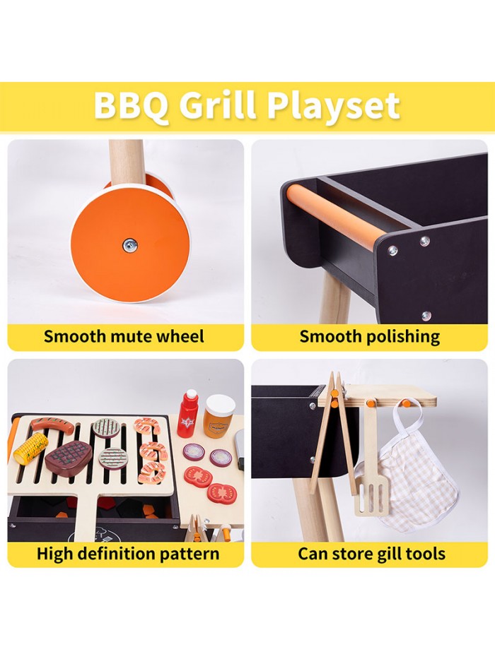 wooden pretend grill toy